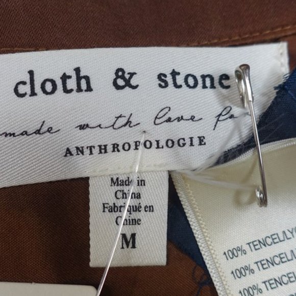 Anthropologie Cloth & Stone Perla Tie-Dye Maxi Shirtdress Size M NEW With TAGS - Picture 9 of 12